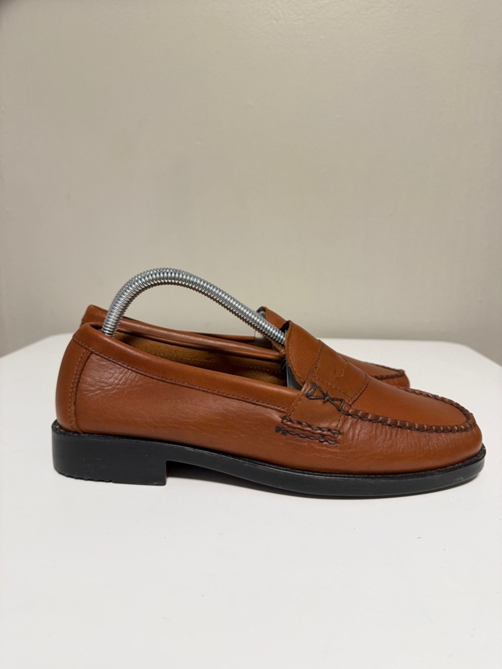 Bass Weejuns Katherine II Brown Leather Penny Loafers US 9 W Preppy Collegiate - Picture 3 of 11